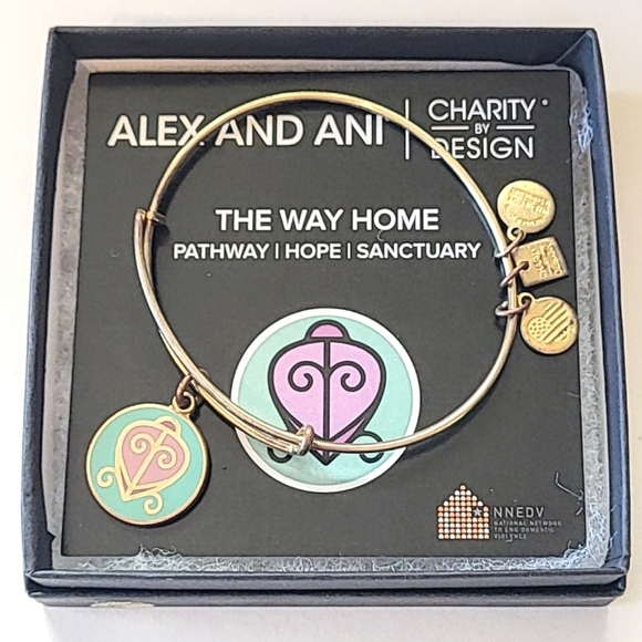ALEX AND ANI "THE WAY HOME" CHARITY BY DESIGN BANGLE BRACELET - Picture 1 of 7